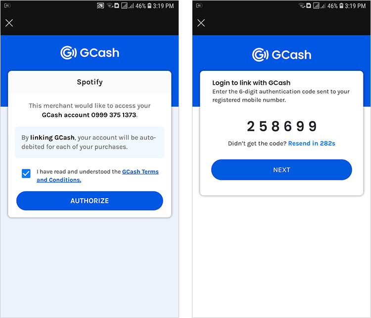 how to pay Spotify premium using GCash