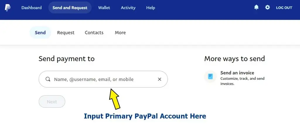 Putting-the-email-connected-to-Primary-Paypal-Account