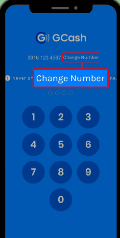 click on change number (1)